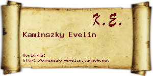 Kaminszky Evelin névjegykártya