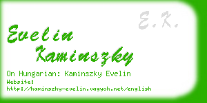 evelin kaminszky business card